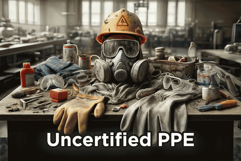 Example of: uncertified, untested, unproven and unreliable PPE